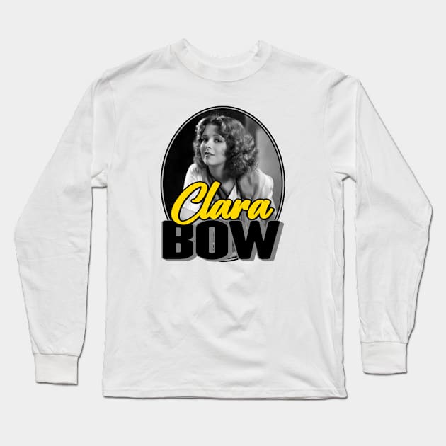 Clara Bow: An Unflappable Flapper Long Sleeve T-Shirt by Noir-N-More